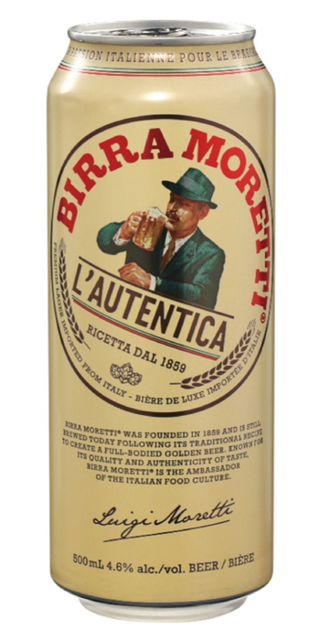 Birra Moretti L'Autentica Beer 500ml Cans
